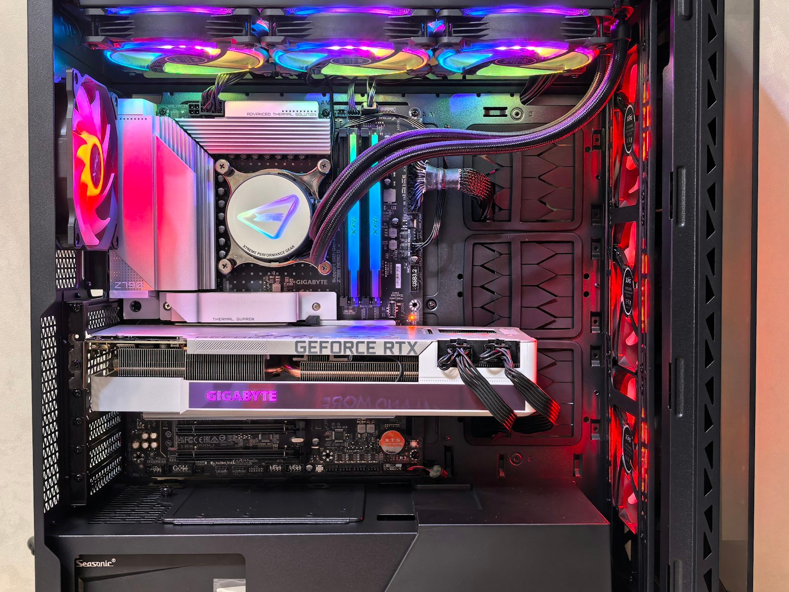 Custom RGB gaming PC build on the GamaZone workbench